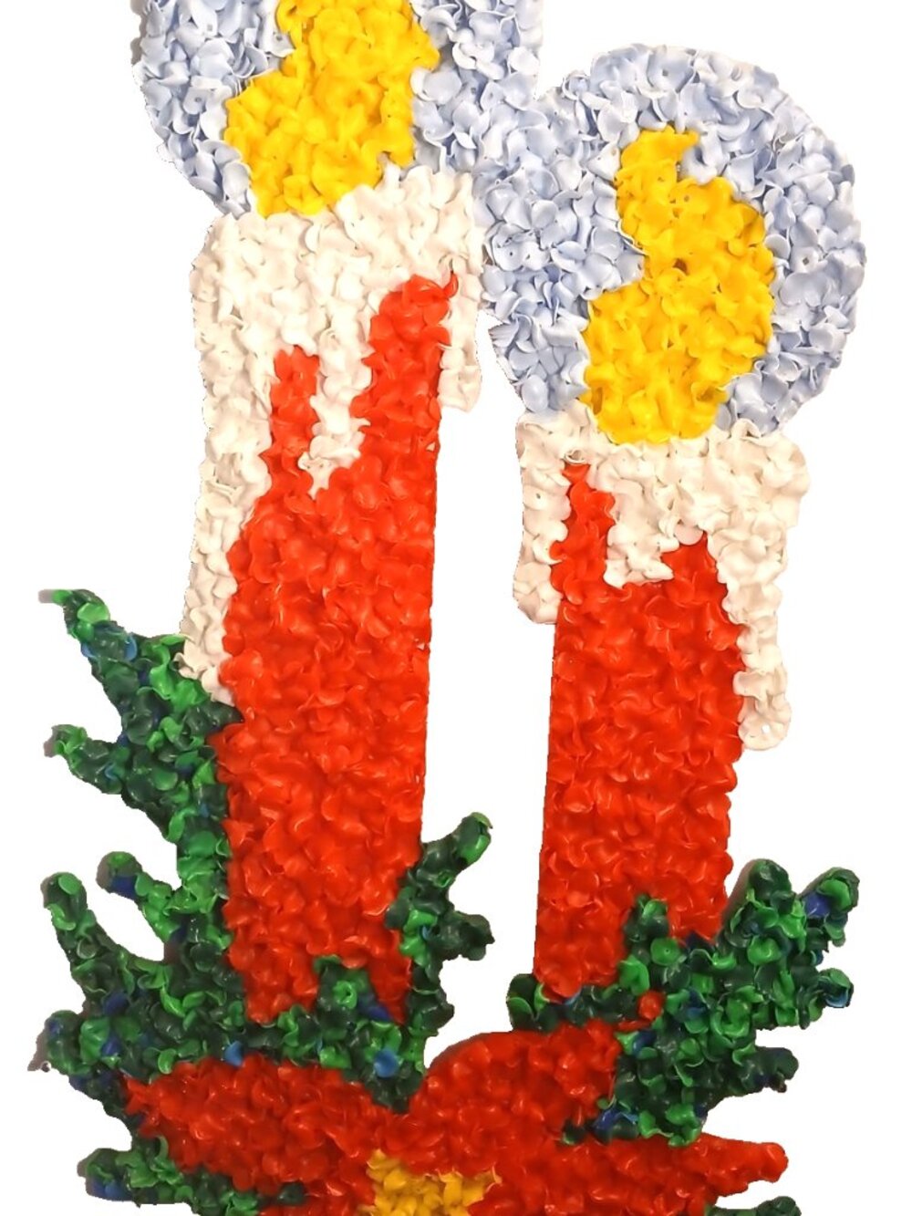 Vintage Christmas Popcorn Decoration Candles
